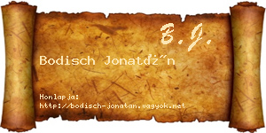 Bodisch Jonatán névjegykártya